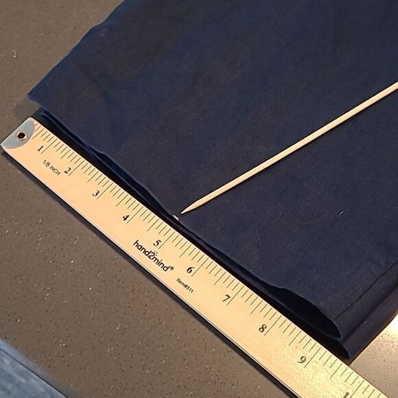 Kim Roger's signature sz 14 navy 100% linen fully lined trousers/pants - Picture 6 of 6